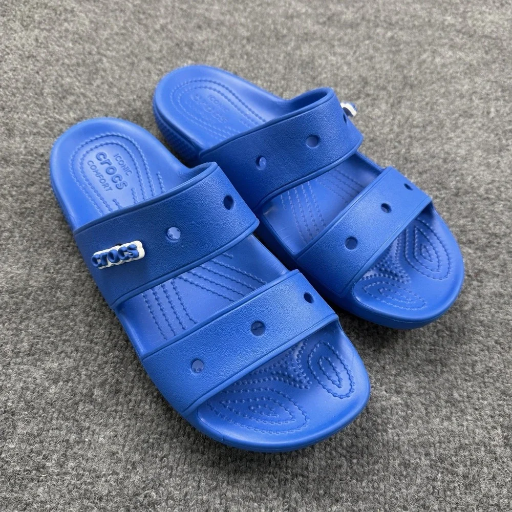 Crocs Classic Comfort Slides Men's Sz 9 Women's‎ 11 Bright Cobalt Blue